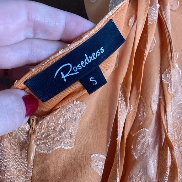 Orange floral size small dress in excellent condition - Picture 5 of 5